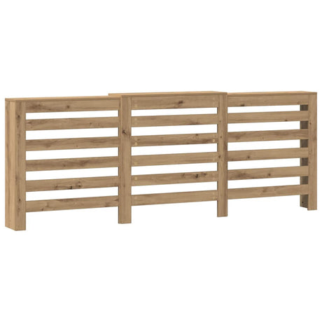 Vidaxx-Heizkörpergehäuse 205 x 21,5 x 83,5 cm, handgefertigtes Holz, handwerkliche Eiche