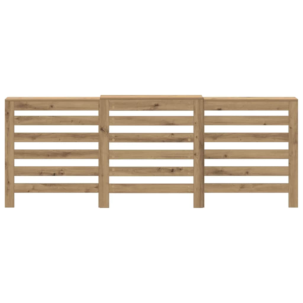 Vidaxx-Heizkörpergehäuse 205 x 21,5 x 83,5 cm, handgefertigtes Holz, handwerkliche Eiche