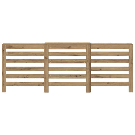 Vidaxx-Heizkörpergehäuse 205 x 21,5 x 83,5 cm, handgefertigtes Holz, handwerkliche Eiche