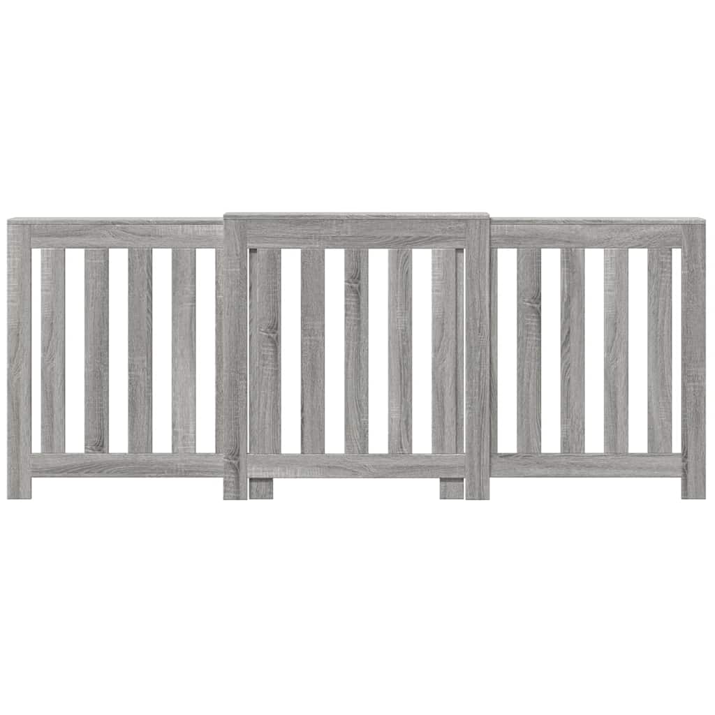 Vidaxx-Heizkörperverkleidung 205 x 21,5 x 83,5 cm, Holzwerkstoff Sonoma-Eiche grau