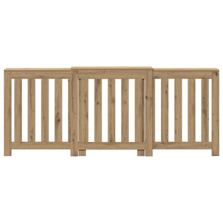 Vidaxx-Heizkörpergehäuse 205 x 21,5 x 83,5 cm, handgefertigtes Holz, handwerkliche Eiche