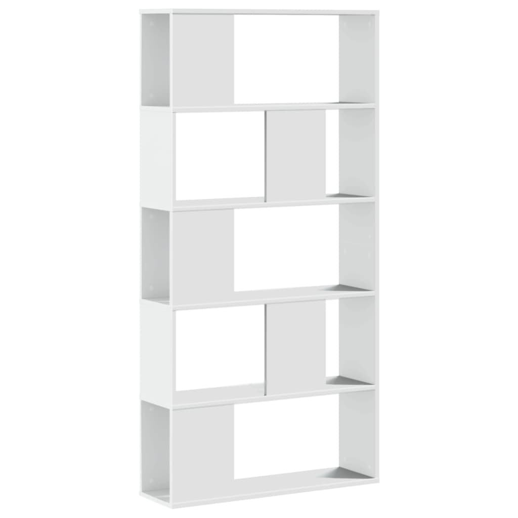 Vidaxl boekenkast 5-laags 80,5x23,5x162,5 cm bewerkt hout wit