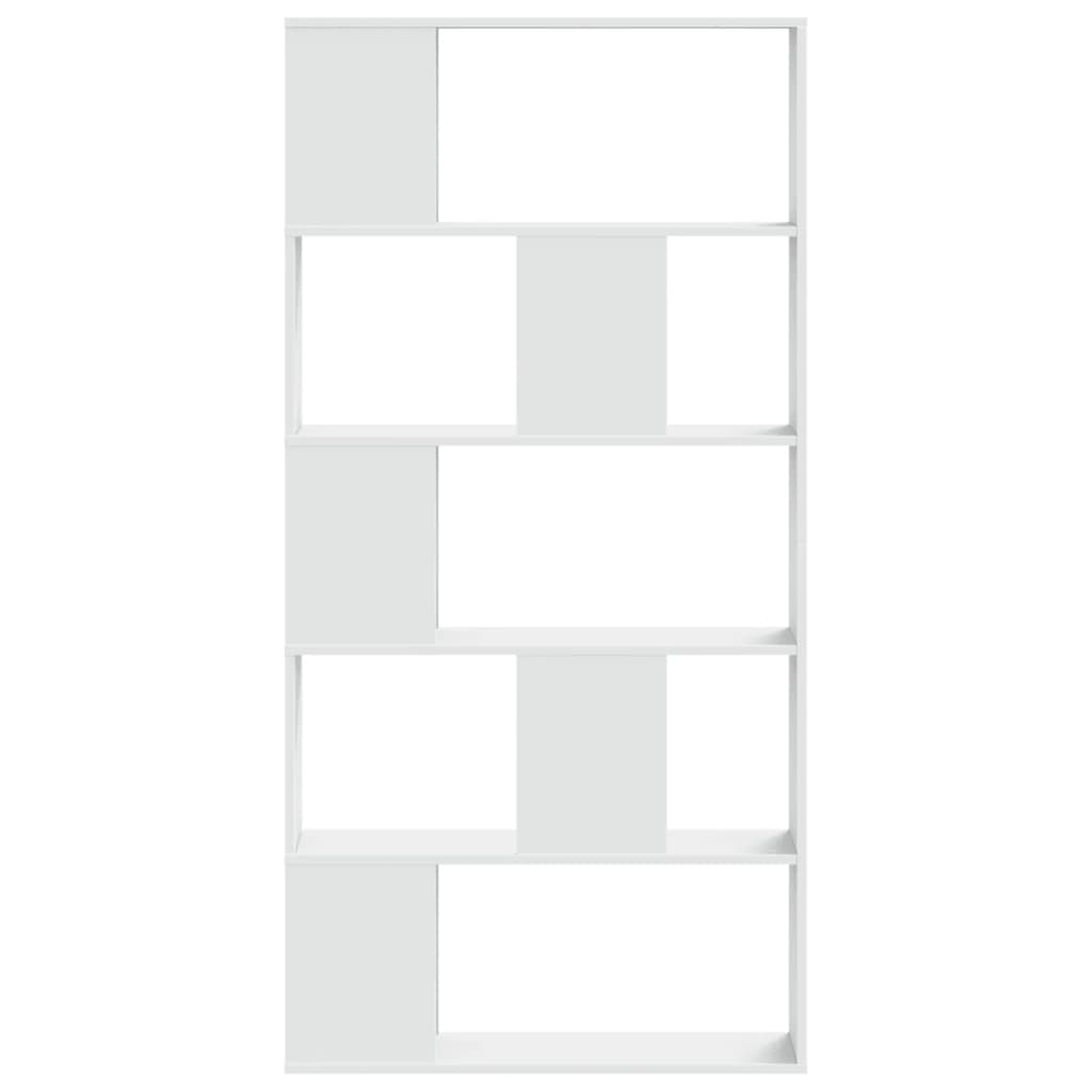 Vidaxl boekenkast 5-laags 80,5x23,5x162,5 cm bewerkt hout wit