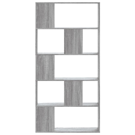 Vidaxl boekenkast 5-laags 80,5x23,5x162,5 cm bewerkt hout grijs sonoma