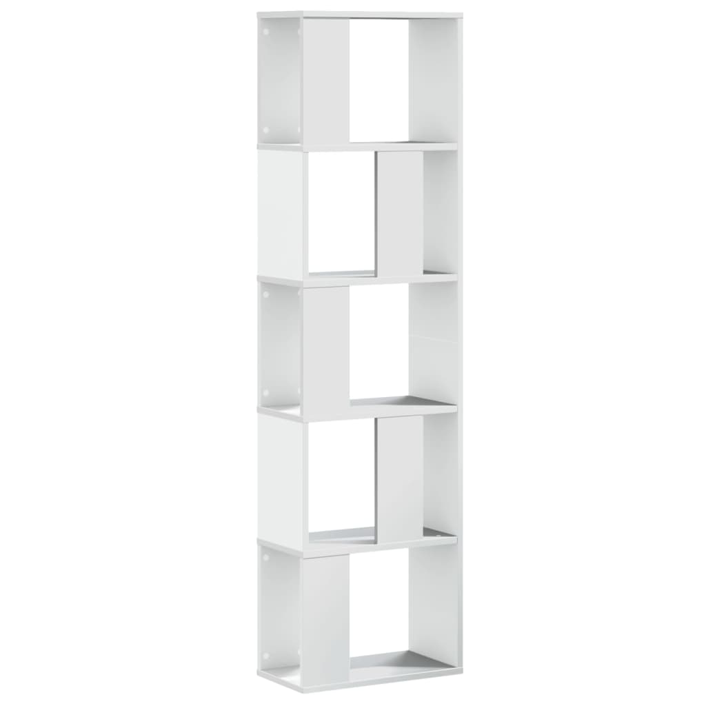 Vidaxl boekenkast 5-laags 45x23,5x162,5 cm bewerkt hout wit