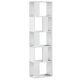 Vidaxl boekenkast 5-laags 45x23,5x162,5 cm bewerkt hout wit
