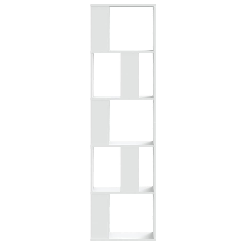 Vidaxl boekenkast 5-laags 45x23,5x162,5 cm bewerkt hout wit