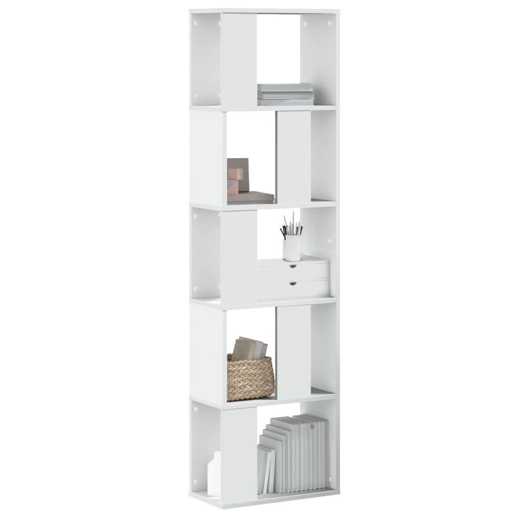 Vidaxl boekenkast 5-laags 45x23,5x162,5 cm bewerkt hout wit