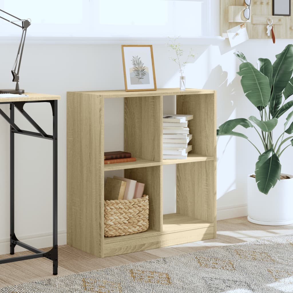 Vidaxl boekenkast 68,5x32x75 cm bewerkt hout sonoma eikenkleurig