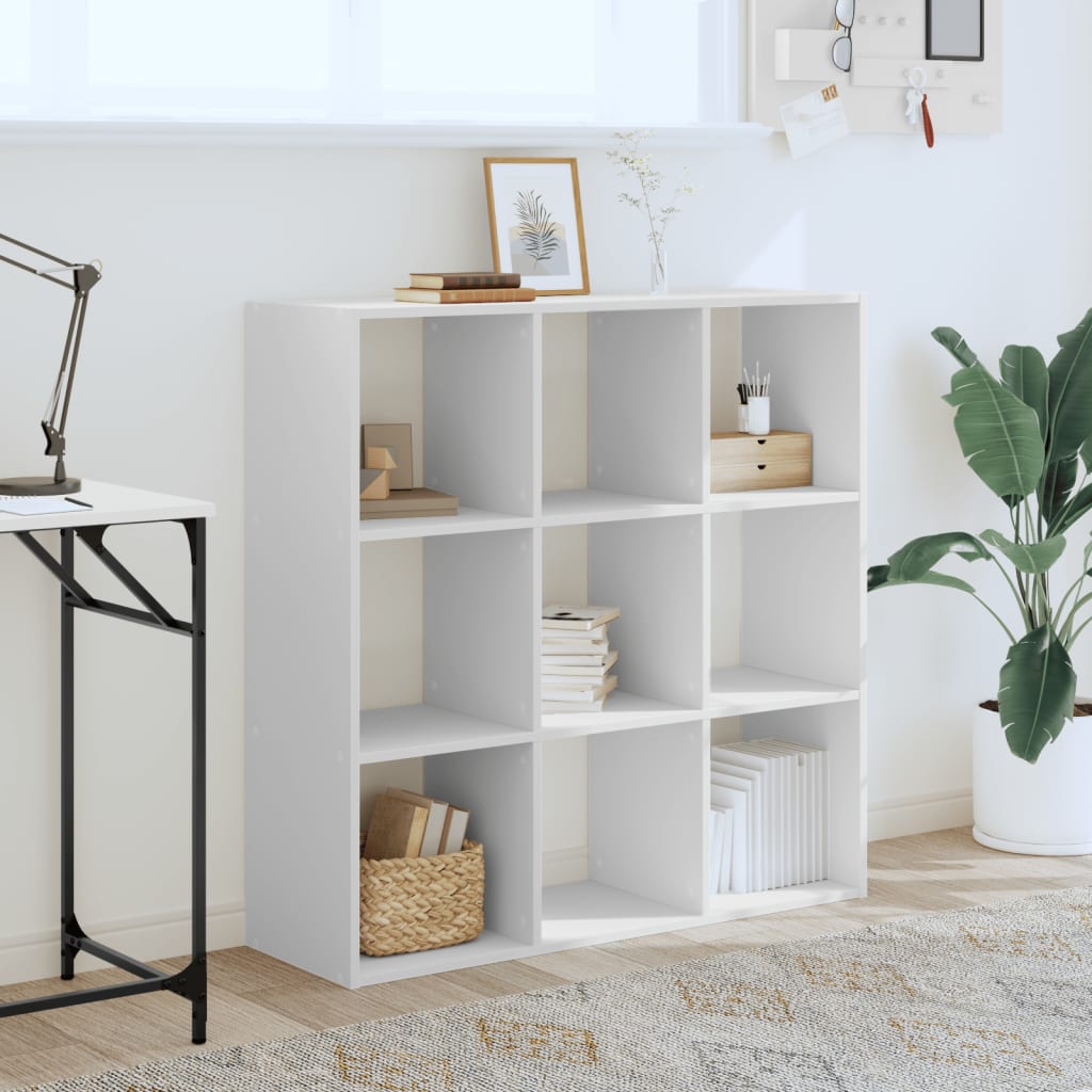 Vidaxl boekenkast 102x32x102 cm bewerkt hout wit