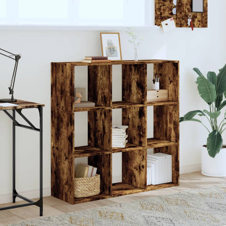 Vidaxl boekenkast 102x32x102 cm bewerkt hout gerookt eikenkleurig
