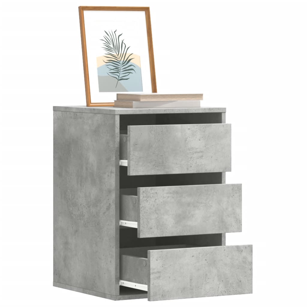 Vidaxl ladekast 40x41x58 cm bewerkt hout betongrijs