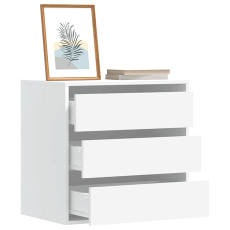 Vidaxl ladekast 60x41x58 cm bewerkt hout wit