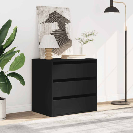 Vidaxl ladekast 60x41x58 cm bewerkt hout zwart