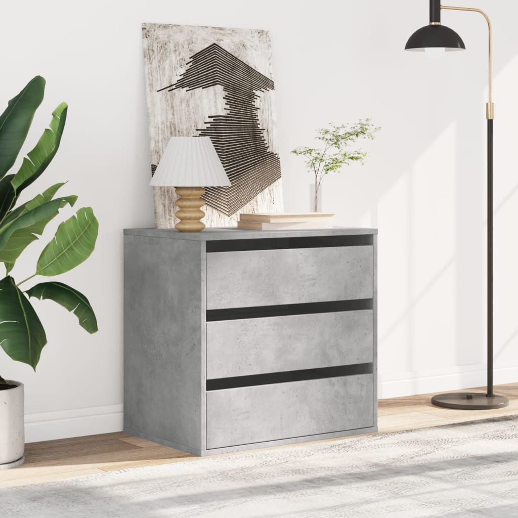Vidaxl ladekast 60x41x58 cm bewerkt hout betongrijs