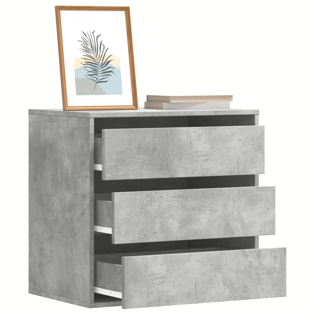 Vidaxl ladekast 60x41x58 cm bewerkt hout betongrijs