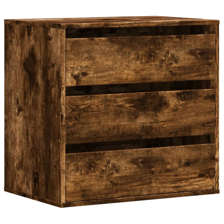 Vidaxl ladekast 60x41x58 cm bewerkt hout gerookt eikenkleurig