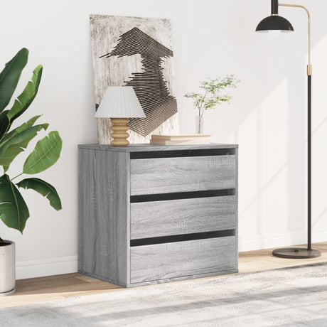 Vidaxl ladekast 60x41x58 cm bewerkt hout grijs sonoma eikenkleurig