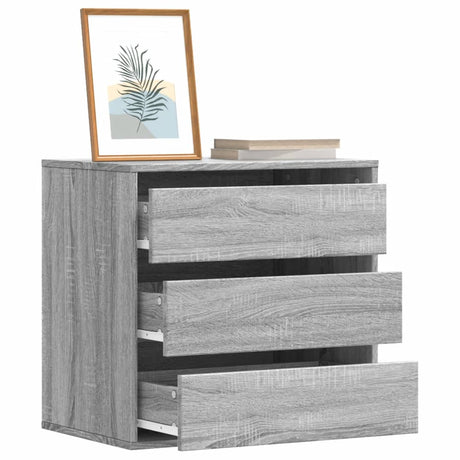 Vidaxl ladekast 60x41x58 cm bewerkt hout grijs sonoma eikenkleurig