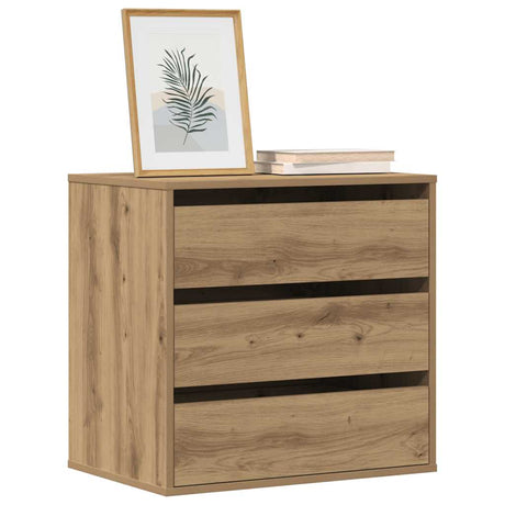 Vidaxl ladekast 60x41x58 cm bewerkt hout artisanaal eikenkleurig