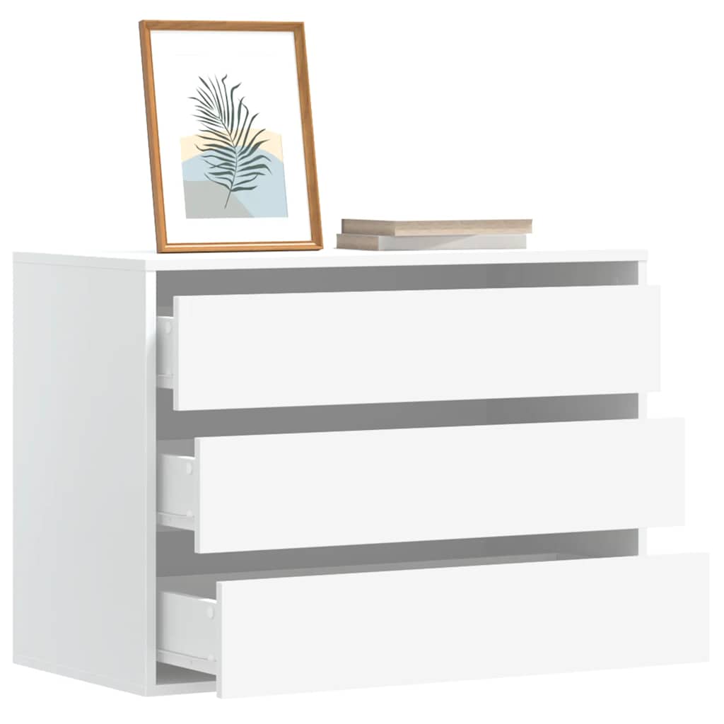 Vidaxl ladekast 80x41x58 cm bewerkt hout wit
