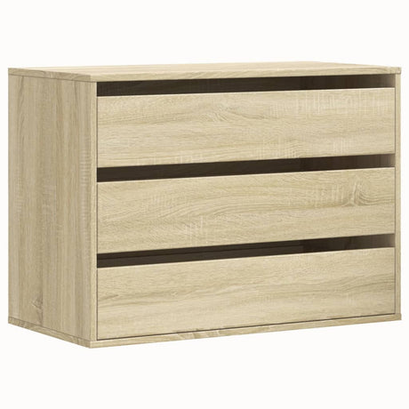 Vidaxl ladekast 80x41x58 cm bewerkt hout sonoma eikenkleurig