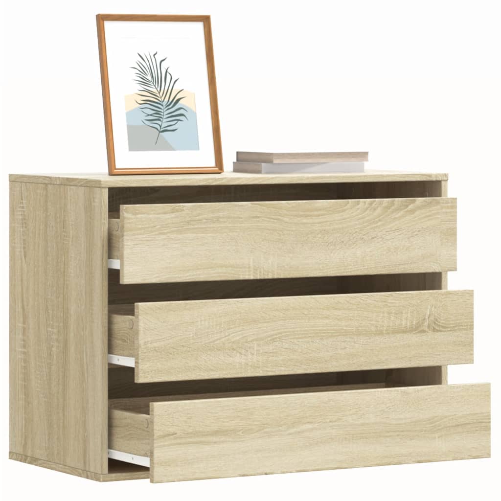 Vidaxl ladekast 80x41x58 cm bewerkt hout sonoma eikenkleurig