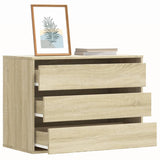 Vidaxl ladekast 80x41x58 cm bewerkt hout sonoma eikenkleurig