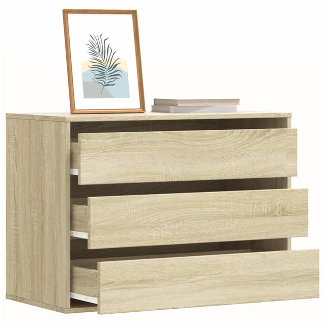 Vidaxl ladekast 80x41x58 cm bewerkt hout sonoma eikenkleurig