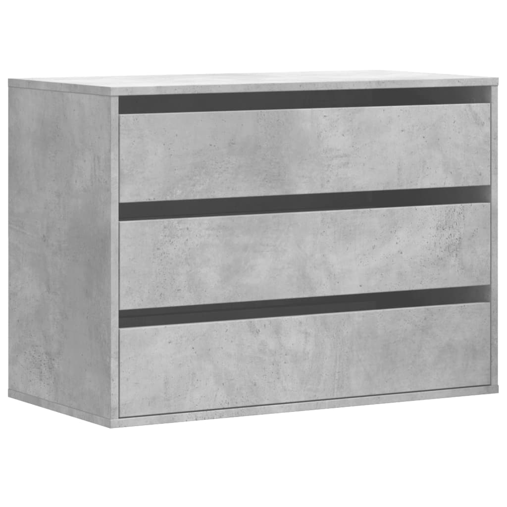 Vidaxl ladekast 80x41x58 cm bewerkt hout betongrijs