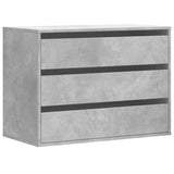 Vidaxl ladekast 80x41x58 cm bewerkt hout betongrijs
