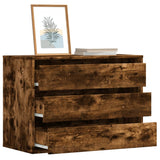 Vidaxl ladekast 80x41x58 cm bewerkt hout gerookt eikenkleurig