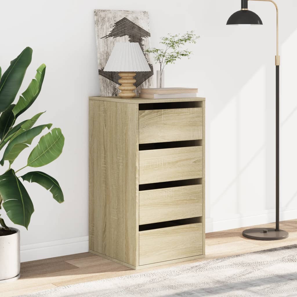 Vidaxl ladekast 40x41x76 cm bewerkt hout sonoma eikenkleurig
