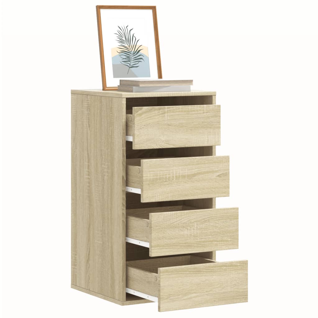 Vidaxl ladekast 40x41x76 cm bewerkt hout sonoma eikenkleurig