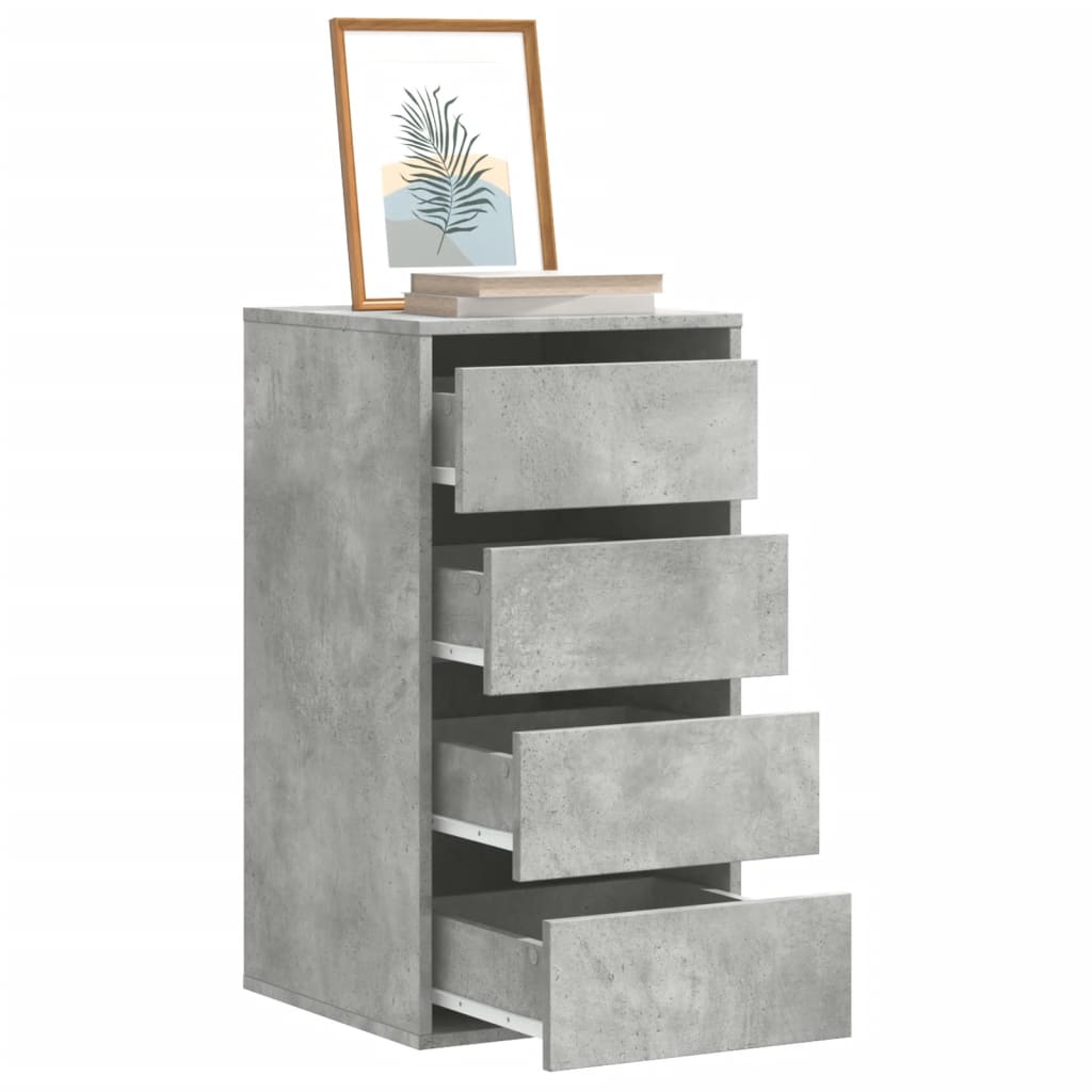 Vidaxl ladekast 40x41x76 cm bewerkt hout betongrijs