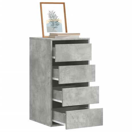 Vidaxl ladekast 40x41x76 cm bewerkt hout betongrijs