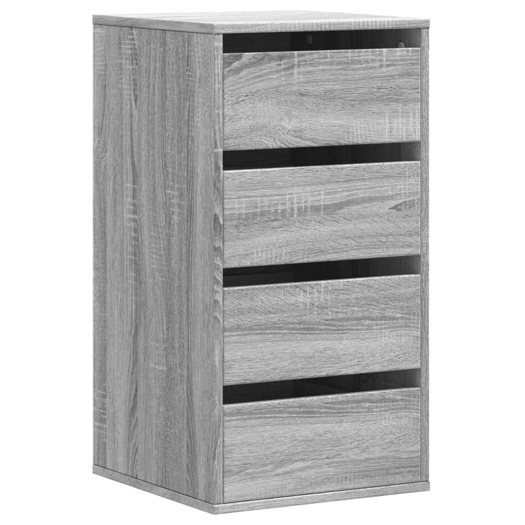 Vidaxl ladekast 40x41x76 cm bewerkt hout grijs sonoma eikenkleurig