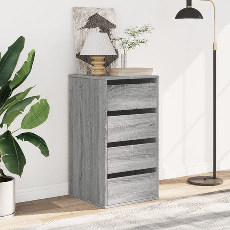 Vidaxl ladekast 40x41x76 cm bewerkt hout grijs sonoma eikenkleurig