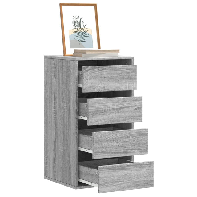 Vidaxl ladekast 40x41x76 cm bewerkt hout grijs sonoma eikenkleurig