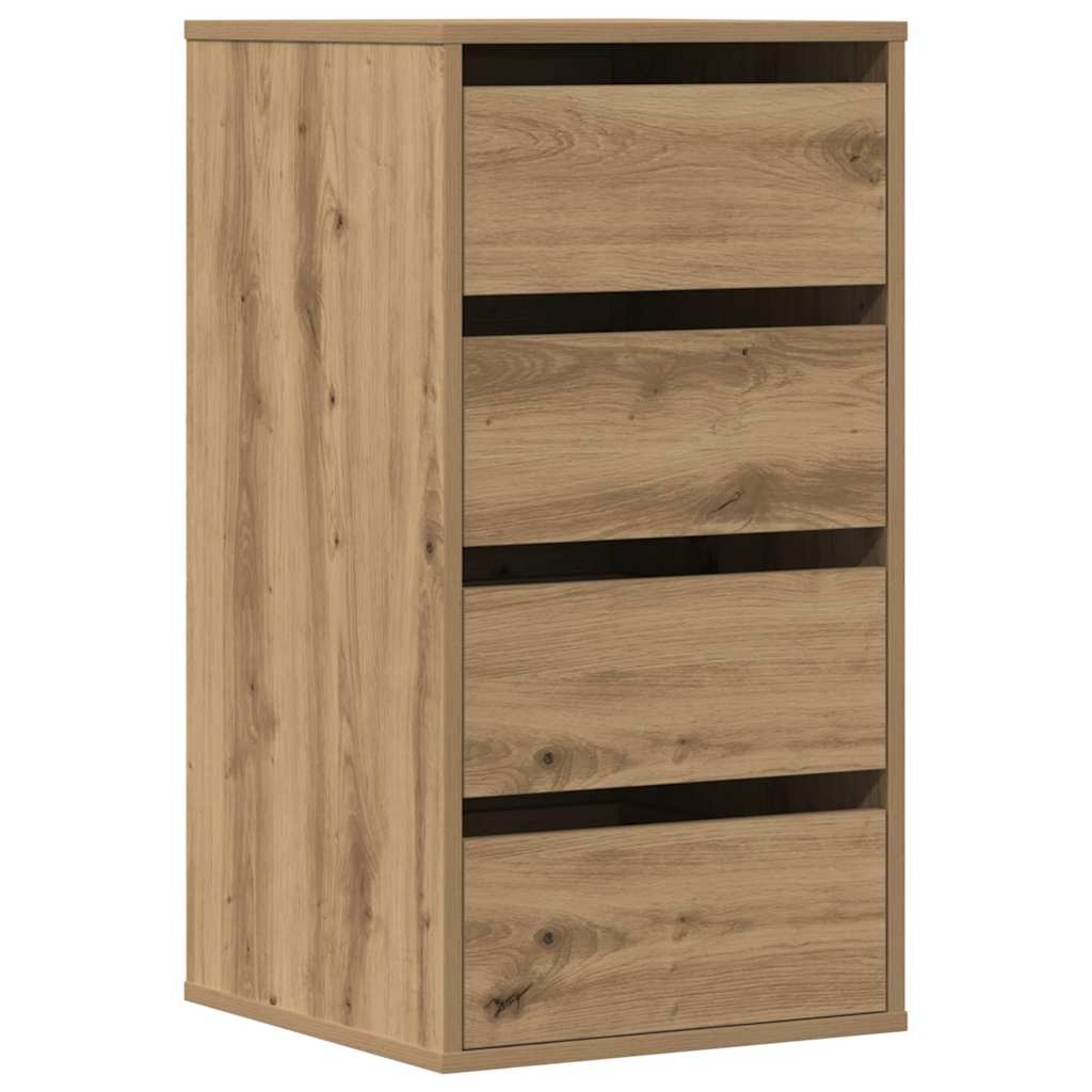 Vidaxl ladekast 40x41x76 cm bewerkt hout artisanaal eikenkleurig
