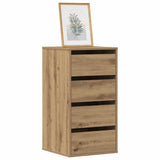 Vidaxl ladekast 40x41x76 cm bewerkt hout artisanaal eikenkleurig