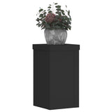 VidaXL Pflanzenständer 2 Stück 10x10x18 cm verarbeitetes Holz schwarz