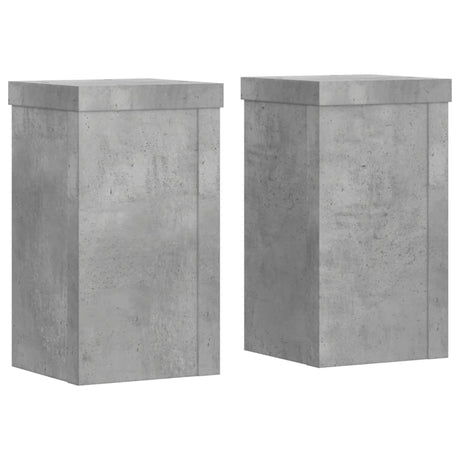 Vidaxx Pflanzenständer 2 Stück 10x10x18 cm Holzwerkstoff Betongrau
