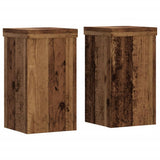 VidaXL Pflanzenständer 2 Stück 10x10x18 cm behandeltes Holz, altholzfarben