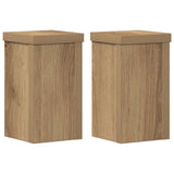 Vidaxx Pflanzenständer 2 Stück 10x10x18 cm Holz handgefertigte Eiche