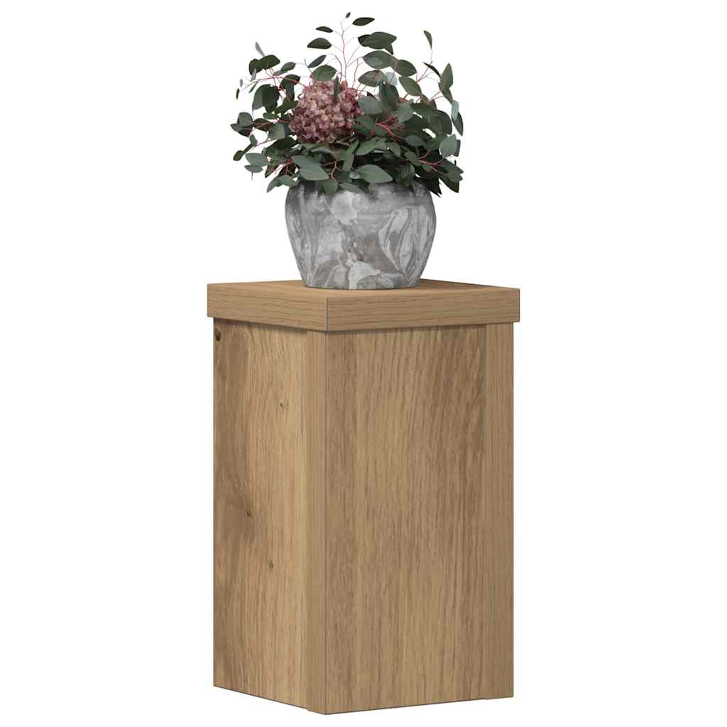 Vidaxx Pflanzenständer 2 Stück 10x10x18 cm Holz handgefertigte Eiche