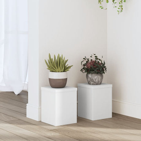 Vidaxx Pflanzenständer 2 Stück 15x15x20 cm Holzwerkstoff weiß