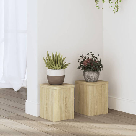 Vidaxx Pflanzenständer 2 Stück 15x15x20 cm Holzwerkstoff Sonoma-Eiche