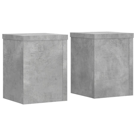 Vidaxx Pflanzenständer 2 Stück 15x15x20 cm Holzwerkstoff Betongrau
