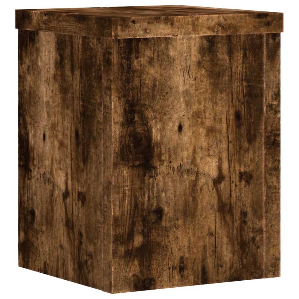 Vidaxx Pflanzenständer 2 Stück 15x15x20 cm verarbeitetes Holz geräucherte Eiche